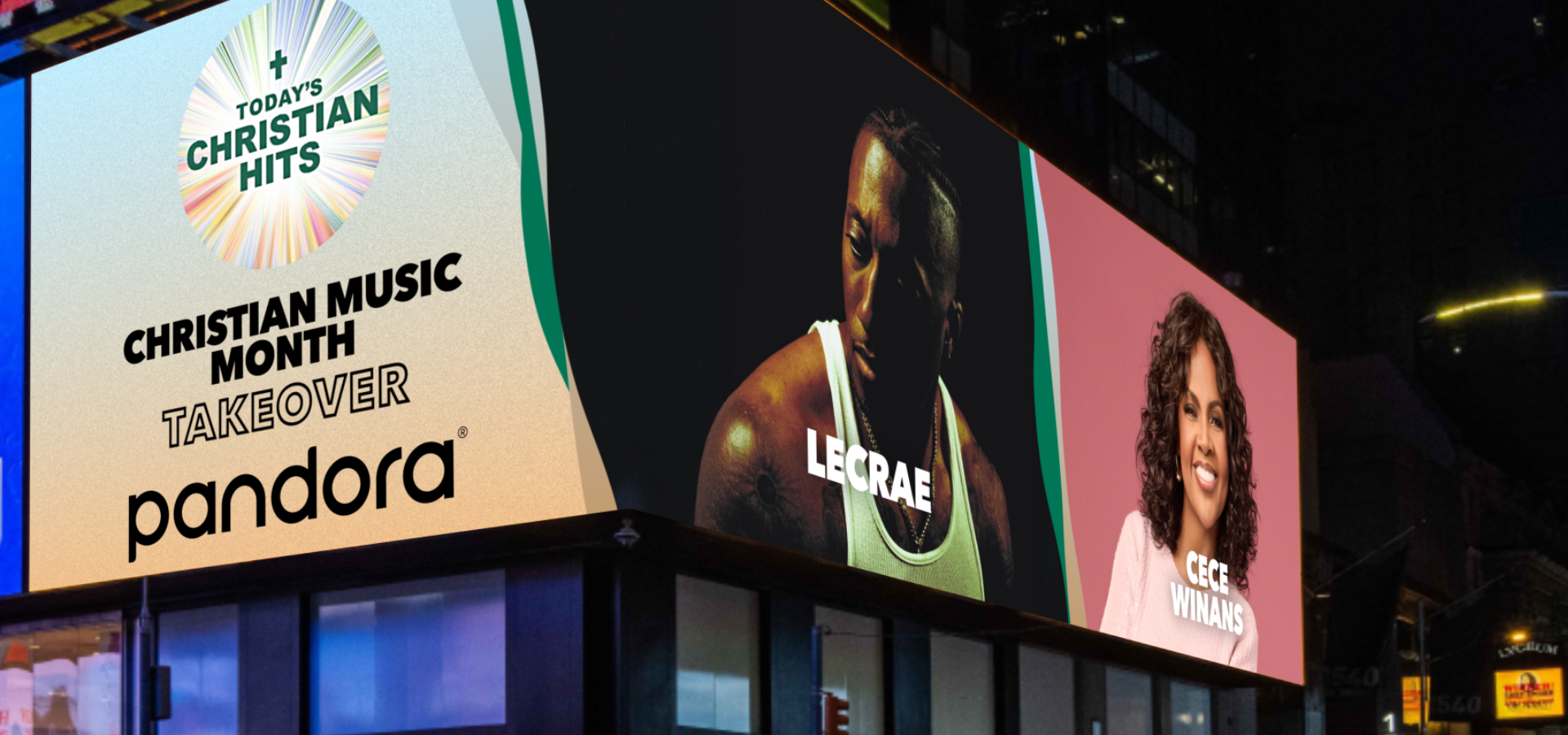 Pandora Times Square Billboard Features Christian Music Month