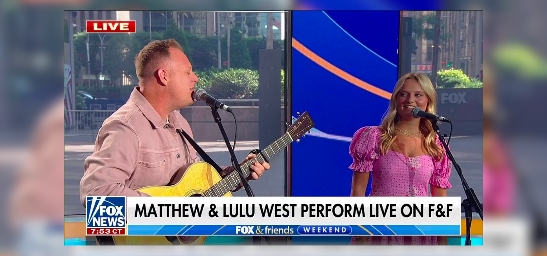 Matthew West and Daughter Lulu Perform On Fox & Friends