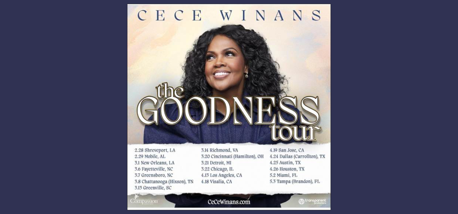CeCe Winans’ “The Goodness Tour” Set for 2024