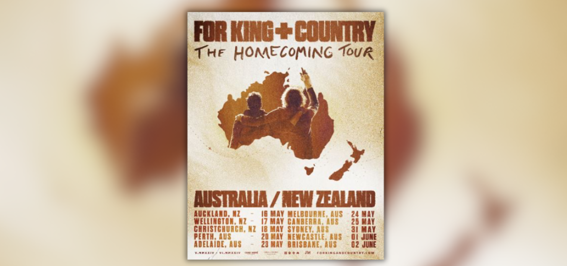 for KING + COUNTRY Announces 2024 Australia And New Zealand Tour