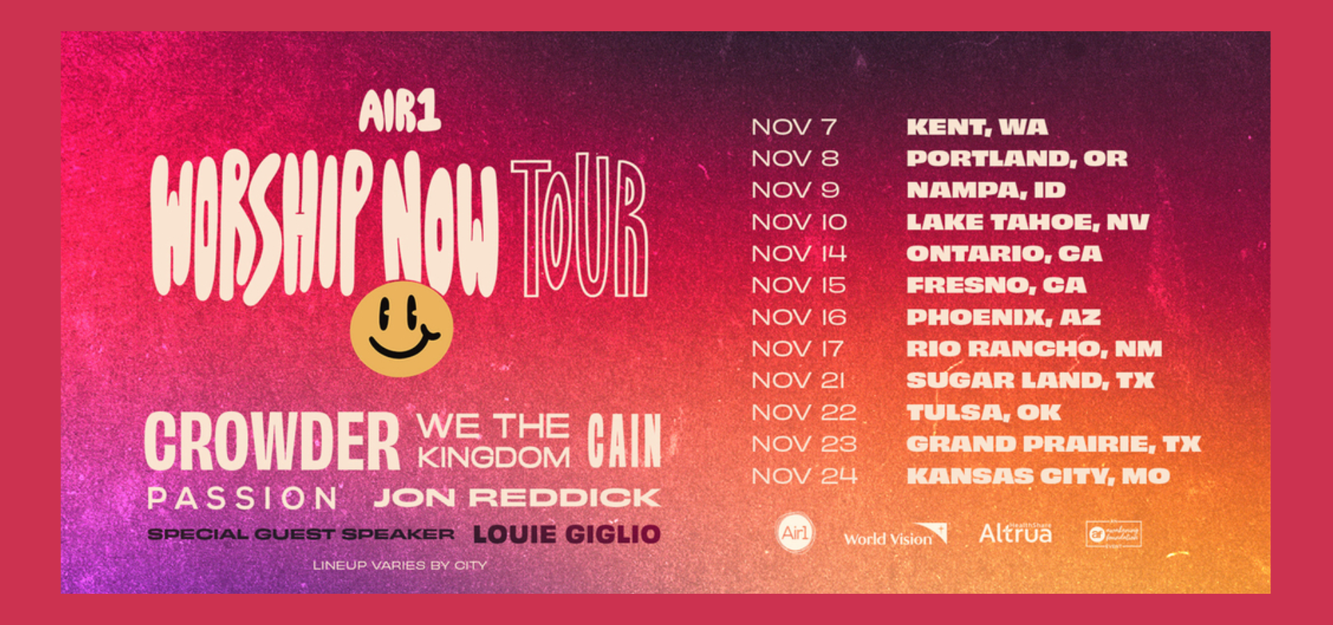 Air1 Worship Now Tour Coming This Fall