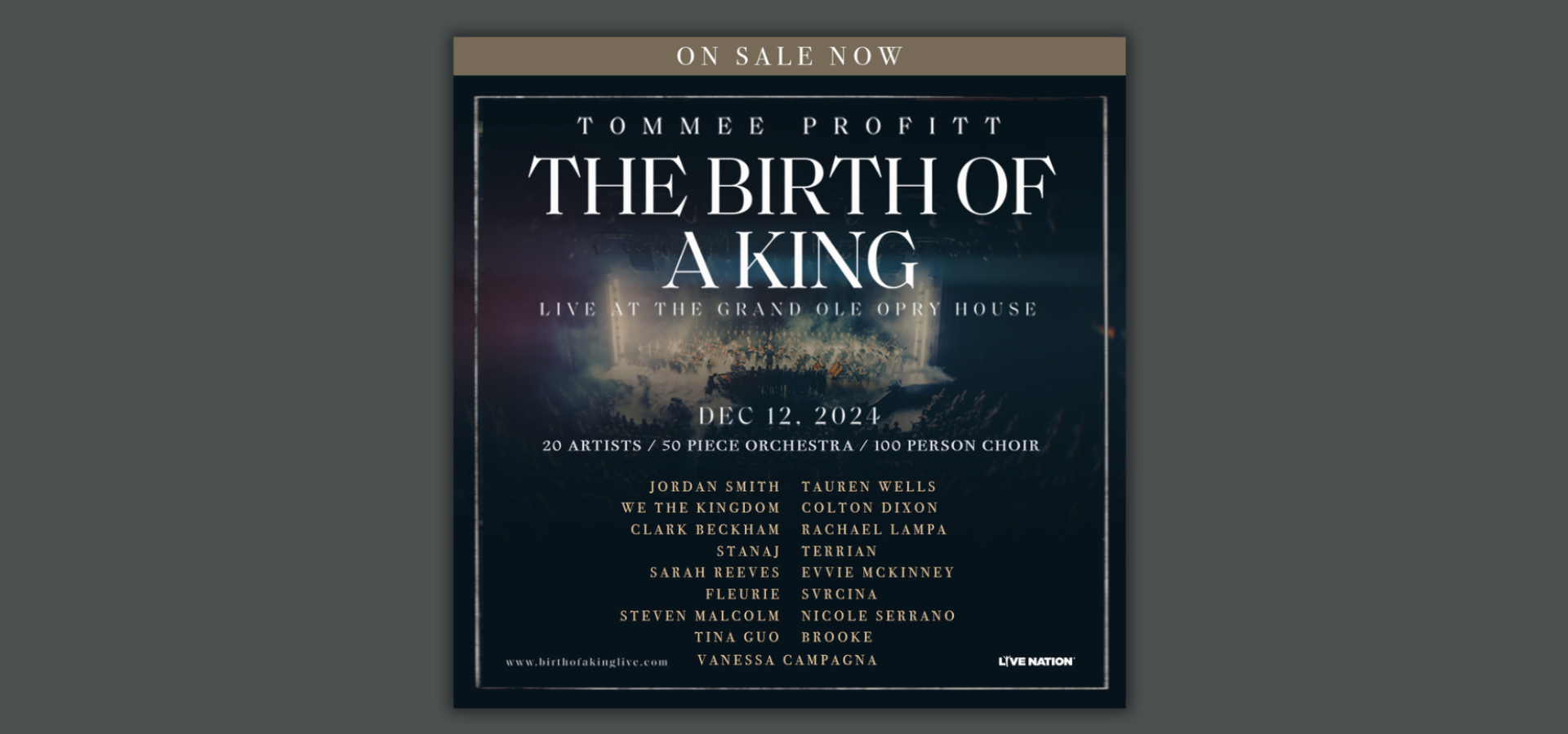 Tommee Profitt Announces The Return Of His Live Christmas Show - The Birth Of A King