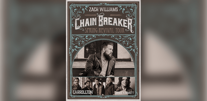 GRAMMY®-Winning Artist Zach Williams Announces 20-City Chain Breaker Spring Revival Tour