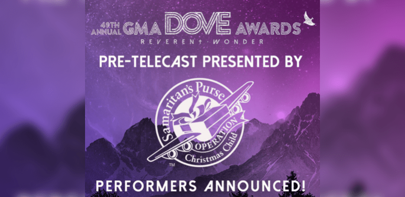 49th Annual Dove Awards Pre-Telecast Performer Lineup Announced