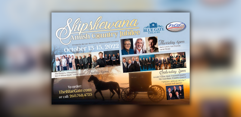 NQC Announces New Event, Shipshewana Amish Country Jubilee, in Partnership with Blue Gate Theatre in Shipshewana, Indiana