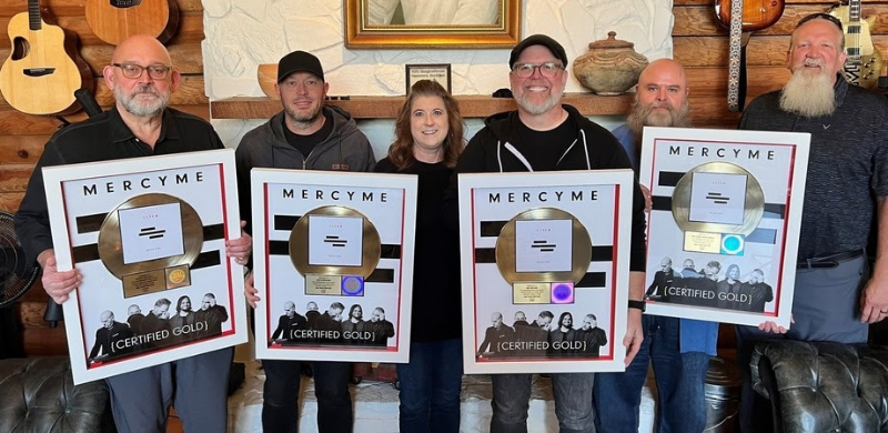 MercyMe Wraps Up 2021 with RIAA Certifications, Billboard Year-End Charts, and Music City Baseball