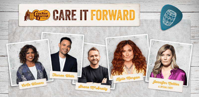 Tauren Wells, CeCe Winans Partner with Cracker Barrel for #CareItForward