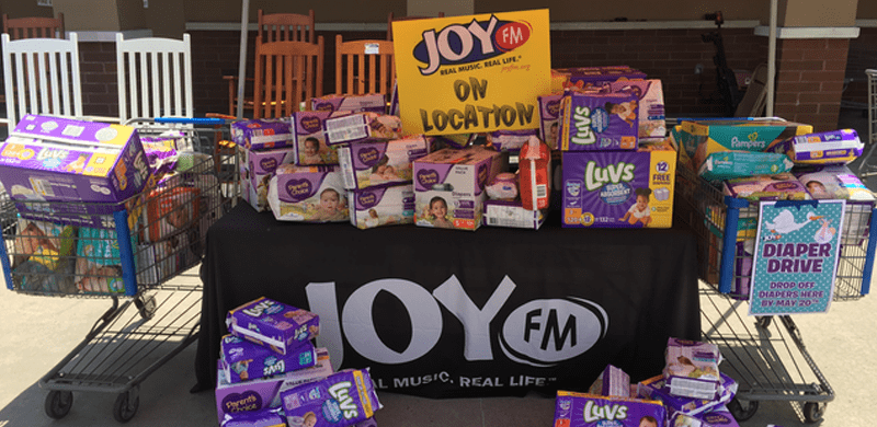 Joy FM Dials Up Thousands of Diapers for Local Pregnancy Centers